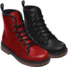 Vegan Leather Boots, Red Boots, Bold Style, Black Vegan, Bold Fashion, Red And Black, Quality Clothing, Blending, Black Boots