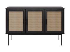 Black wood sideboard buffet with sleek design, ample storage, and modern aesthetic. Rattan Tv Console, Light Wood Sideboard, Black Wood Sideboard, Wood Sideboard Buffet, Buffet Tv, Wooden Pattern, Patio Bar Set, Patio Storage, Wooden Sideboard