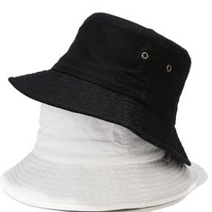 Brand New Casual Black Bucket Hat For Winter, Black Short Brim Bucket Hat For Spring, Casual Black Winter Bucket Hat, Casual Black Wide Brim Bucket Hat, Trendy Black Bucket Hat For Spring, Casual Black Bucket Hat With Curved Brim, Black Cotton Hat For Summer, Black Cotton Hat With Short Brim, Casual Black Wide Brim Hat