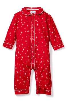 With classic tailored details, these baby-size pajamas have plenty of style and are made from soft brushed flannel for cozy comfort. Meets Consumer Product Safety Commission's flammability standards for children's sleepwear 60% cotton, 40% modacrylic Machine wash, dry flat Imported Baby Flannel, Coverall Jumpsuit, One Piece Pajamas, Flame Retardant, Consumer Products, Fine Fabric, Baby Size, Brushed Cotton, Comforters Cozy