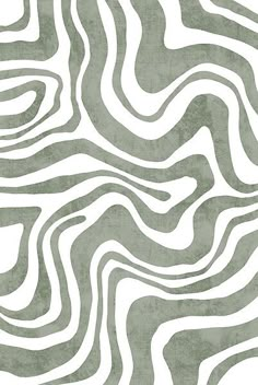 a green and white wallpaper with wavy lines in the middle, as well as an abstract