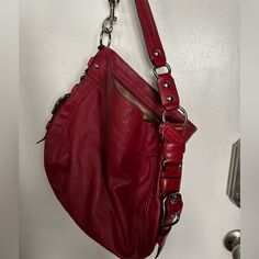 Zoe Large Hobo Soft Leather Bag/Tote. Classic, Signature Silver Hardware, Coach Tag And Authentication No. Engraved. Only Dot Of A Blemish On Front As Shown In Picture, But Otherwise It’s In Beautiful Condition, Barely Worn. Designer Red Shoulder Bag In Soft Leather, Designer Red Soft Leather Shoulder Bag, Leather Hobo Bag With Silver-tone Hardware For Errands, Coach Burgundy Shoulder Bag With Adjustable Strap, Leather Hobo Shoulder Bag With Branded Hardware, Leather Hobo Bag With Branded Hardware, Burgundy Leather Shoulder Bag With Silver-tone Hardware, Burgundy Leather Bag With Branded Hardware, Daily Use Hobo Shoulder Bag With Branded Hardware