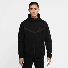 Nike Sportswear Tech Fleece Full Zip Black Hoodie Nike Nike Tech Fleece Hoodie, Tech Fleece Hoodie, Nike Sportswear Tech Fleece, Nike Max, Mens Zip Hoodie, Nike Outlet, Nike Tech Fleece, Nike Tech, Tech Fleece