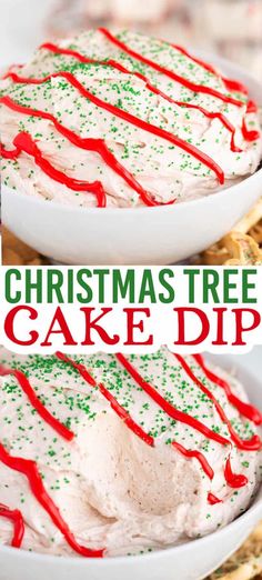 this christmas tree cake dip is so easy to make and it's perfect for the holiday season