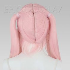 Gaia Fusion Vanilla Pink Pigtail Wig Long and flowing pigtails are a classic staple in the cosplay world. Our Gaia style Fusion Vanilla Pink pigtail wig offers an easy and natural looking way to achieve such a classic and timeless look. Front facing bangs reach a a total of 7", making them versatile in creating a number of different styles. Longer side bangs that fall to 10 1/2" create a flattering, face framing appearance with ease. Long twin tails allow for styling as is, or can be customized Book Cosplay, Pigtail Wig, Long Side Bangs, Epic Cosplay, Pink Wig, Long Bangs, Side Bangs, Face Framing, Aesthetic Hair