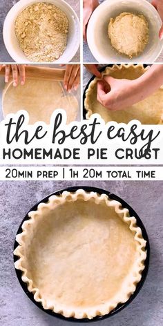 the best easy homemade pie crust recipe