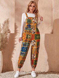 Rose Patchwork, Hen Do Outfits, Patchwork Jumpsuit, Biracial Women, Comfy Jumpsuits, Boho Jumpsuit, Cami Jumpsuit, Overall Jumpsuit, Patchwork Print