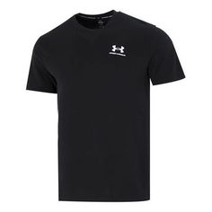 Under Armour Logo Embroidered Heavyweight Short Sleeve T-shirt 'Black White' 1373997-001 Under Armour Logo, Stylish Sneakers, Logo Embroidered, Perfect Pair, Your Perfect, Under Armour, Black White, Black And White, ? Logo