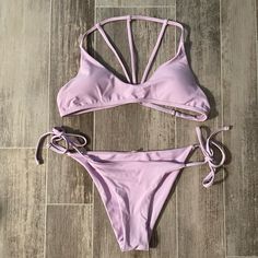 Purple. Women’s Xs, No Tags On Swimsuit And Selling Set Together. Selling Because It Fits Too Small On Me. Strappy Swimwear For Spring, Purple Swimsuit, Swim Wear, It Fits, Soft Material, Color Purple, Womens Swim, Swimming, Purple