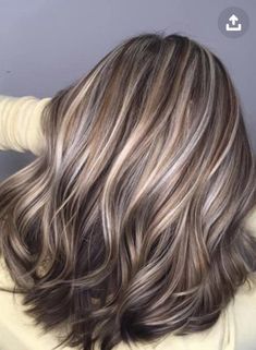 Cabelo Pin Up, Grey Hair Transformation, Simple Hairstyle, Hair Highlights And Lowlights, Grey Hair Inspiration, Brown Hair With Blonde Highlights, Blending Gray Hair, Gray Hair Highlights, High Ponytail