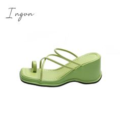 Heel Height: Med (3cm-5cm) With Platforms: Yes Platform Height: 0-3cm Sandal Type: Cross-Strap Occasion: Casual Upper Material: PU Outsole Material: PU Back Counter Type: Back Strap Pattern Type: Solid Side Vamp Type: Open Fit: Fits true to size, take your normal size Style: fashion Heel Type: Wedges Lining Material: PU Closure Type: SLIP-ON Model Number: C087 Item Type: sandals Fashion Element: Cross-tied Insole Material: PU Department Name: ADULT Summer Wedge Sandals With Heel Strap And Flat Heel, Trendy Low Heel Slingback Sandals For Spring, Spring Flat Heel Slingback Sandals With Platform, Casual Low Heel Wedge Sandals For Summer, Trendy Synthetic Wedge Sandals With Single Toe Strap, Trendy Wedge Sandals With Single Toe Strap, Trendy Low Heel Wedge Sandals, Summer Synthetic Mules With Heel Strap, Summer Synthetic Mules With Single Toe Strap