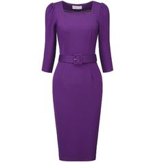 Hobemty Women's Vintage Square Neck Puff Sleeve Belted Pencil Dresses Dark Purple X-Large Fitted Knee-length Bodycon Dress For Office, Solid Color Fitted Belted Dress, Solid Bodycon Dress For The Office, Knee-length Slim Fit Bodycon Dress For Office, Office Knee-length Slim Fit Bodycon Dress, Slim Fit Knee-length Bodycon Dress For Office, Slim Fit Knee-length Bodycon Office Dress, Elegant Fall Bodycon Dress For Work, Fitted Midi Length Bodycon Dress For Work