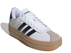 adidas VL Court Bold Platform Sneaker - Women's Adidas Court Shoes Outfit, Trendy Adidas Shoes, Platform Adidas, Adidas Platform Sneakers, Winter Lounge, Adidas Vl Court, Pretty Sneakers, Bold Shoes, 3 Shoes