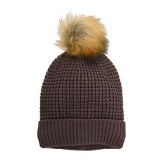 Xetra Waffle Slouch Cuff Hat with Faux Fur Pom, T8KWAF-FP Tractor Supplies, Tractor Supply, Cold Weather Accessories, Fur Pom Pom, Winter Hat, Hat Making, Waffle Knit, Your Head, Tractor