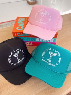 Spice up your trucker hat game this Spring and Summer with the best trucker hitting up your favorite beach bar or lounging by the pool or beach! School Collection, Beach Bar, Women's Headwear, Beach Bars, Airport Outfit, Brand Ambassador, Summer Drinks, Good Time, Holiday Collection