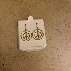 Never Worn. 14k Jcpenney Jewelry, Peace Sign Jewelry, Peace Sign, Jewelry Earrings, Women Jewelry, Gold, Women Shopping, Color