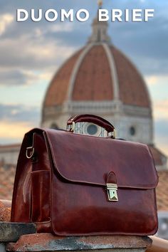 The Duomo in Florence was built over 700 years ago - we can't guarantee that this bag will last that long but we can guarantee that it was built to last your lifetime.  This rock solid briefcase is made with full grain calfskin leather and is reinforced with microfiber board and padding to give it strength while at the same time making it lightweight. Classic Leather Laptop Case, Timeless Rectangular Travel Briefcase, Luxury Leather Briefcase With Top Carry Handle, Luxury Leather-lined Satchel Briefcase, Classic Leather Satchel Case, Luxury Brown Briefcase With Top Carry Handle, Timeless Travel Briefcase With Top Carry Handle, Timeless Briefcase With Top Carry Handle For Travel, Timeless Top Handle Briefcase With Leather Lining