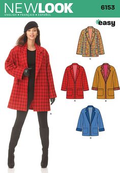 a women's coat and jacket sewing pattern