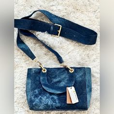 Nwt Hello 3 Am Denim Bag Daily Use Denim Blue Shoulder Bag With Adjustable Strap, Daily Use Denim Crossbody Shoulder Bag, On-the-go Denim Blue Shoulder Bag, On-the-go Denim Blue Denim Shoulder Bag, Daily Use Blue Denim Canvas Bag, Blue Denim Canvas Bag For Daily Use, Blue Denim Shoulder Bag For Daily Use, Everyday Denim Blue Crossbody Shoulder Bag, Denim Blue Satchel With Adjustable Strap