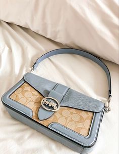 Fashion Parisian Style, Parisian Style Summer, Types Of Purses, Tiktok Aesthetic, Blue Coach, Cute Wallets