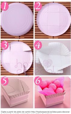 steps to make a paper plate heart box