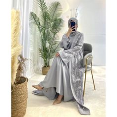 #ad Top Rated Lace Open Kaftan Abaya Women Long Dress Set Muslim Kimono Robe Party Gown Arab, Fashion Party Clothing Habits Musulmans, Abaya Style, Islamic Clothing, Muslim Fashion, Haiti, Ghana, Brunei, Long Skirt, Jumpsuits For Women