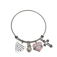 PRICES MAY VARY. Godmother Bracelet, Godmother Gift, Godmothers Are a Blessing Thank You For Being Mine, Godmother Jewelry, Gift for Godmother, Godmother Gifts - A very symbolic and unique gift for Godmother, Godmother Bangle Bracelet with a beautiful quote - "Godmothers Are a Blessing Thank You For Being Mine". Godmother Gifts from Godchild - This Bangle symbolizes special love and bond between the Godchild and Godmother. Christmas time gift, birthday gift or just to make her feel special for p Godmother Jewelry, Godmother Bracelet, Stainless Bracelet, Adjustable Bangle Bracelet, Godmother Gifts, Gift Of Time, Adjustable Bangle, Bangles Jewelry, Sentimental Gifts