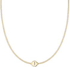 Minimalist Yellow Gold Round Name Necklace, 14k Gold Round Initial Necklace, Minimalist Round Yellow Gold Name Necklace, 14k Gold Monogram Initial Round Pendant Necklace, 14k Gold Round Disc Initial Necklace, Yellow Gold Round Initial Necklace, Letter J Necklace, 14k Gold Initial Necklace, J Necklace