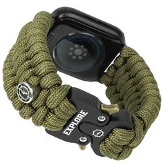 PRICES MAY VARY. Durable Material - Our paracord apple watch straps are made from high-quality materials that are built to last. The paracord is strong and sturdy, making it perfect for outdoor activities or everyday wear. Four Sizes Available for You to Choose - Please select the correct size and model when making a purchase and accurately measure the circumference of your wrist. The paracord watch strap comes with a quick-release buckle, making it easy for you to change the strap on the go. Th Durable Functional Watch Accessories For Outdoor Activities, Functional Adjustable Watches For Outdoor, Functional Wear-resistant Watch Accessories For Outdoor Activities, Functional Outdoor Watch, Durable Adjustable Watch Bands For Outdoor, Outdoor Apple Watch Band, Wear-resistant Adjustable Watch Bands, Adjustable Wear-resistant Watch Bands, Durable Green Watch Bands For Outdoor