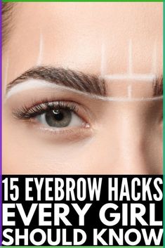 Want gorgeous, thick, and natural eyebrows your friends will envy? We're sharing 14 eyebrow hacks every girl should know, and you don't want to miss out! Teknik Makeup, Best Eyebrow Pencils, Make Up Diy, Membentuk Alis, Bentuk Alis, Eyebrow Hacks, Hacks Every Girl Should Know, Eyebrow Makeup Tips, Eyebrow Growth