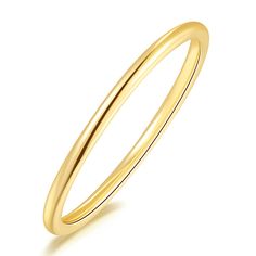 PRICES MAY VARY. 【NO DISCOMFORT】 The 14k gold rings for women is designed with comfort in mind. Both the inner ring and the outer edge of the gold bands for women are carefully polished and treated to ensure that you do not feel any discomfort or restraint when wearing our gold rings for women. This comfortable wearing experience makes the gold rings for women ideal for everyday wear 【PURSUIT OF SIMPLICITY】This gold rings for women 14k gold stands out for 14k gold rings for women gold’s simple y Cheap Gold Rings For Women, Cheap Gold Rings For Formal Occasions, Gold Bands For Women Simple, Simple Solid Gold Rings, Plain Rings For Ladies, Simple Gold Rings Everyday Stylish, No Stone Gold Ring, Rose Gold Thumb Rings For Women, Gold Bands For Women