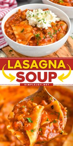 Lasagna Soup is an easy recipe that you are absolutely going to fall in love with. It has all the delicious flavors of lasagna but in a super easy-to-make soup. Rainy Day Supper Ideas, Super Easy Lasagna, Lasagne Soup, Easy Lasagna Soup, Slow Cooker Casserole, Lasagna Soup Recipe, Slow Cooker Stew, Flavorful Vegetables, Lasagna Soup