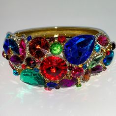 Crown Jeweled Bracelet Multi (Gold Tone Hardware) Brand New! * (Ring Not Included) Pairs Nicely With The Blue Ring. Multicolor Crystal Bracelet For Party, Multicolor Jewel Bracelets For Party, Multicolor Bangle For Party, Party Multicolor Bling Jewelry, Elegant Multicolor Crystal Bracelet With Rhinestones, Multicolor Bracelet Jewelry For Party, Elegant Multicolor Crystal Rhinestone Bracelet, Multicolor Bracelet For Party, Multicolor Crystal Bangle Bracelet