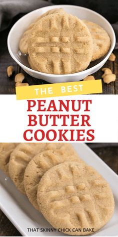 the best peanut butter cookies on a white plate