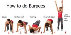 a woman doing push ups with her hands in the air, and four different ways to do