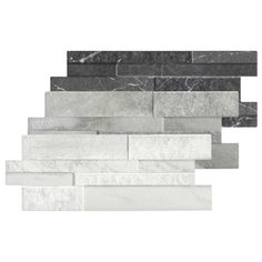 a white and black marble tile wall