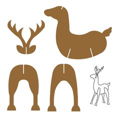 an image of deer and antlers cut out