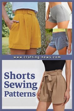 16 Shorts Sewing Patterns Clothing Sewing Patterns Free, Summer Sewing Patterns, Panty Shorts