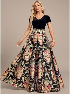 JJ's House Velvet Floral Jacquard V-Neck Fall Winter Summer Spring A-line General Plus No Leg Slit Pockets V Back Back Zip Elegant Print & Floral Black Tie Black Height:5.8ft（176cm） Bust:32in（82cm）Waist:24in（61cm）Hips:35in（89cm） No Floor-Length Black Florals Short S. #JJ's House #Velvet #Floral #Jacquard #VNeck #Fall #Winter #Summer #Spring #Aline #General #Plus #NoLegSlit #Pockets #VBack #BackZip #Elegant #Print&Floral #BlackTie #Black #No #FloorLength #Black #Florals #ShortS Princess Fashion, African Wedding Dress, Ireland Wedding, Evening Dresses With Sleeves, Lace Evening Dresses, Floral Jacquard, Princess Style, Bride Dresses, Style Mistakes