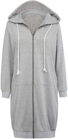 Haute Edition Women's Tunic Long Length Full Zip Hooded Sweatshirt Hoodie How To Wear Kimono, Tunic Sweatshirt, Cute Winter Outfits, Long Tunic, Zip Up Hoodies, Tunic Length, Womens Tunics, Sweatshirt Dress, Long Hoodie