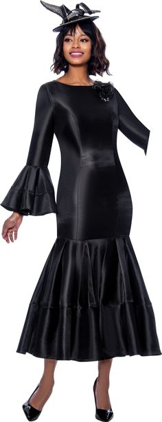 Terramina 7764 1pc Dress Colors: Black, Red, Rose, Royal, White Sizes: 8, 10, 12, 14, 16, 18, 20, 22, 24, 26 Ladies Church Suits, Ministry Apparel, Womens Church Suits, Church Dresses For Women, Church Suits And Hats, Women Church Suits, Women Church, Black Church, Dress Colors