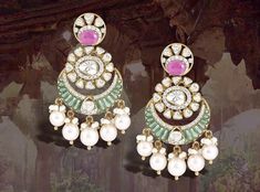 Uncut Earrings, Polki Earrings, Jewellery Sketches, Wedding Jewellery Collection, Bed Furniture Design, Indian Jewelry Sets, Wedding Jewellery