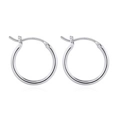 PRICES MAY VARY. SIZE: 15mm ( 0.6 Inch ) Diameter, Small Silver Hoop Earrings. Thickness of the Silver hoop earrings are 2mm wide. Perfect size small hoop earrings for women wear. MATERIAL: Made of brass material, S925 sterling silve post, hypoallergenic hoop earrings for women girls wear, classic minimalist silver hoop earrings with sturdy clasp, lead free and nickel free earrinngs for women, suit for sensitive ears. PERFECT EAR JEWELRY: Packed with dainty elegant gift bag to store your silver Gold Hoops Earrings, Small Silver Hoop Earrings, Rose Gold Hoop Earrings, Small Gold Hoop Earrings, Small Gold Hoops, Nickel Free Earrings, Mini Hoop Earrings, Hoops Earrings, Gold Hoops