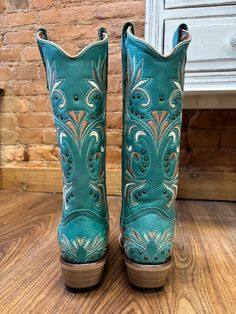 Circle G by Corral Women's Blue Embroidered & Studs Snip Toe Cowgirl B | Painted Cowgirl Western Store Square Toe Cowgirl Boots, Snip Toe Cowgirl Boots, Cowgirl Boots Wedding, Cowgirl Boots Square Toed, Boot Scootin Boogie, Western Store, Country Boots, Cowgirl Western, Western Hats