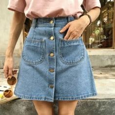 23 Cool Dark Grunge Outfit Ideas - Ninja Cosmico Skirt Outfits Dressy, Blue Jean Skirt Outfits, Aesthetic Skirts, Harajuku Skirt, Skirt Aesthetic, Jean Skirt Outfits, High Waisted Denim Skirt, Blue Jean Skirt, Outfits Dressy