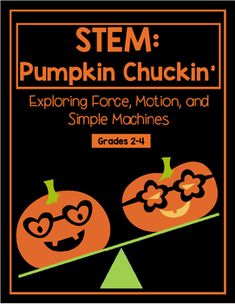 This is a STEM unit on force and motion and simple machines to use for Halloween pumpkin fun! It includes directions with helpful links to online games, songs, and research information. It also includes basic force and motion experiments, along with research organizers for each simple machine. There... Force And Motion Experiments, Motion Experiments, Food Waste Project, Teaching Thanksgiving, Halloween Stem, Classroom Goals, Simple Machine, Elementary Learning