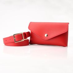 Belted Pouch Shoulder Bag, Red Rectangular Portable Phone Bag, Red Pouch Belt Bag For Travel, Red Travel Pouch Belt Bag, Red Portable Phone Bag For Everyday Use, Red Large Capacity Phone Bag For Travel, Red Crossbody Bag With Card Slots, Trendy Red Phone Bag With Cell Phone Pocket, Large Capacity Red Phone Bag For Travel