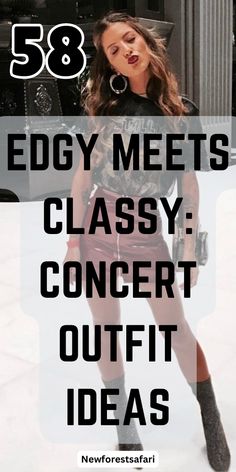 Indoor concerts call for style that’s both chic and comfy! Discover these edgy concert outfits that are perfect for indoor venues—think sleek black looks, layered accessories, and bold boots. Nail the perfect balance of edgy and practical! #IndoorConcertStyle #EdgyConcertOutfits #ChicAndComfy #EdgyOutfitsGrungeConcert #EdgyOutfitsForConcert #EdgyRapConcertOutfits #EdgyBlackConcertOutfits #EdgyCowgirlConcertOutfits #BaddieEdgyConcertOutfits Gig Outfits Concert What To Wear, Rock Bar Outfit, Women’s Rock Concert Outfit, Edgy Rocker Chic, Kaskade Concert Outfit, Rock Night Outfit, Rock Concert Outfit Ideas Over 40 Winter, Festival Outfits In Your 30s, Edgy Outfits Over 40