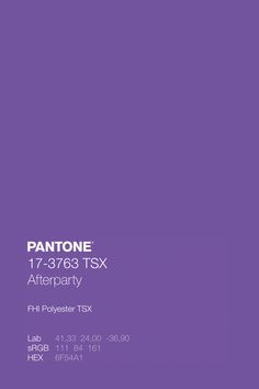 pantone's purple background with the text afterparty