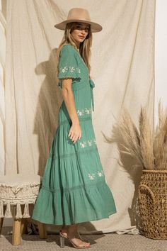 TEAL BOHO CHIC MAXI, FLORAL EMBROIDERY , I KNOW THIS IS EXACTLY WHAT YOU ARE LOOKING FOR!! DON'T MISS OUT, LIMITED !!!!!! You don't have this in your closet? Hippie Vibe Tribe getting cute fashion in daily! #teal #womensclothing #hippievibetribe.com #cozy #maxidresses Taupe Maxi Dress, Hippie Mom, Mom Vibes, Vibe Tribe, Embroidered Dress Boho, Mama Style, Floral Embroidered Dress, Embroidered Maxi Dress, Silky Dress